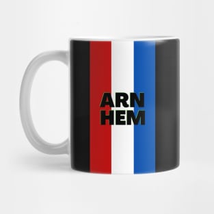 Arnhem City in Dutch Flag Vertical Mug